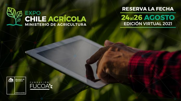 FUCOA anuncia fechas de Expo Chile Agrícola 2021, el encuentro de capacitación más grande del país El evento del Ministerio de Agricultura este año contará con tres jornadas de seminarios, charlas, talleres y otras actividades virtuales totalmente gratuitas, enfocadas especialmente en la pequeña agricultura. En su versión anterior, el encuentro tuvo más de 62 mil participantes online a través de su sitio web www.expochileagricola.cl Santiago, 23 de abril de 2021.- La versión 2021 de Expo Chile Agrícola del Ministerio de Agricultura, el encuentro de capacitación más grande de Chile, se realizará los días 24, 25 y 26 de agosto de forma virtual a través del sitio web www.expochileagricola.cl. Así lo anunció la Ministra de Agricultura, María Emilia Undurraga, quien destacó que en su cuarto año consecutivo, el evento, organizado por la Fundación de Comunicaciones, Capacitación y Cultura del Agro (FUCOA), en el que participan los 12 servicios del agro, organismos internacionales, entidades académicas y otras instituciones relacionadas con el sector, se ha posicionado como el principal punto de encuentro público-privado en torno a la capacitación e información sobre los principales temas de interés del agro, con especial foco en la pequeña agricultura. “Expo Chile Agrícola este año nos permitirá reunirnos durante tres jornadas para dialogar y entregar capacitación a los agricultores y agricultoras, no solo acerca del quehacer del Ministerio de Agricultura y sus servicios, sino que de los últimos avances del sector público y privado para dar respuesta a las necesidades centrales de la agricultura, especialmente en el contexto de cambio climático y pandemia”, señaló la autoridad del agro. La Directora Ejecutiva de FUCOA, Francisca Martin, agregó que tal como ocurrió en 2020 debido a la pandemia, este año el evento se realizará de forma virtual y totalmente gratuita, permitiendo a agricultores, agricultoras y a toda la comunidad participar en sus actividades desde cualquier punto del país. “A través de www.expochileagricola.cl, los asistentes podrán acceder a capacitación a través de cientos de talleres, charlas y seminarios, así como un recorrido virtual por stands, señal en vivo y otros contenidos. Los invitamos desde ya a reservar las fechas en sus agendas y participar en este gran encuentro del agro”, indicó Martin. Cabe destacar que en su última versión, Expo Chile Agrícola contó con más de 62 mil asistentes en sus más de 130 actividades de capacitación, realizadas durante dos jornadas. Asimismo, tuvo más de 17.500 espectadores en su señal en vivo y 13.700 visitas al sector virtual de stands, en un evento que reunió a 78 instituciones y empresas del sector agrícola. Más novedades de Expo Chile Agrícola 2021, así como actividades disponibles e información del proceso de inscripción, serán publicadas próximamente en www.expochileagricola.cl.