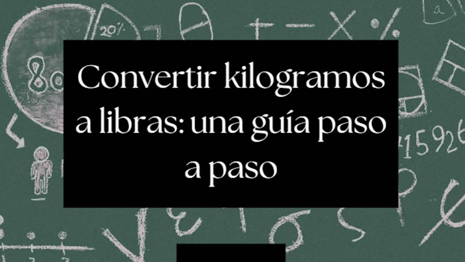 Convertir kilogramos a libras una guia paso a paso Portal Agro Chile