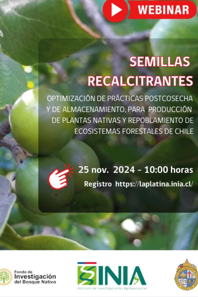 Webinar Gratuito de Semillas Recalcitrantes