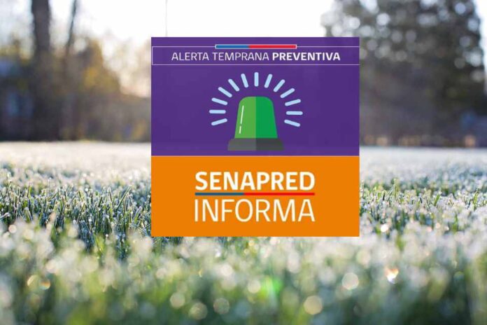 Senapred declara alerta preventiva por heladas de hasta –10°: revisa dónde