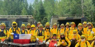 Brigadistas chilenos combaten incendios forestales en Canadá