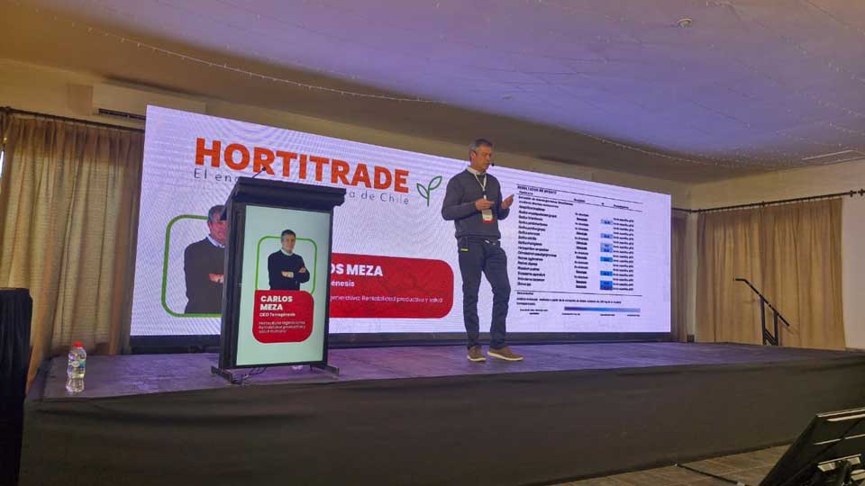 Carlos Meza de España a Chile, para participar en Hortitrade 2025