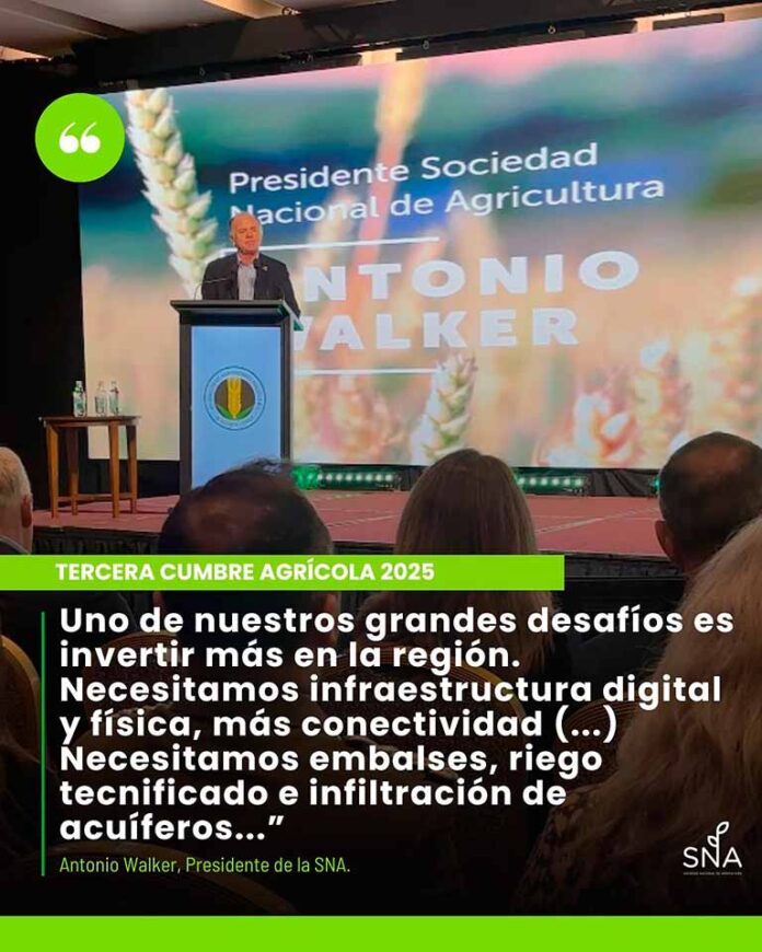 Antonio Walker (SNA) en Cumbre Agrícola del Sur: 