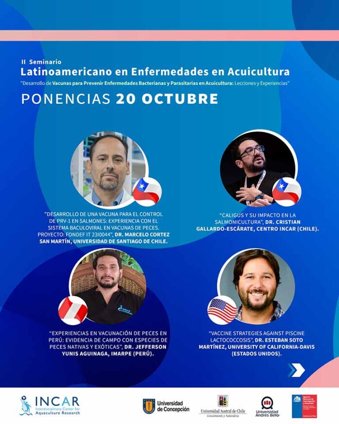 Seminario Latinoamericano en Enfermedades en Acuicultura lanza programa para sesiones sobre vacunas
