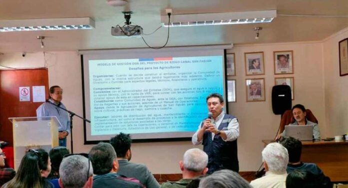 Agricultores de San Fabián participan en presentación de estudio de Prefactibilidad del canal asociado al futuro embalse Nueva La Punilla