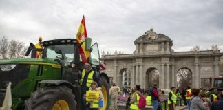 Cientos de tractores y miles de agricultores marchan en Madrid contra recortes de la PAC y Mercosur