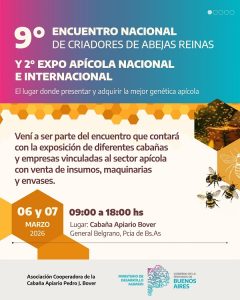 APICULTURA, llega el 9° Encuentro Nacional de Criadores de Abejas Reinas