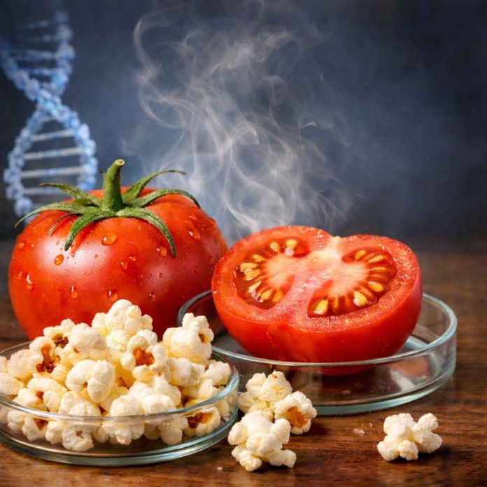 Edición genética logra tomate con aroma a palomitas y abre nueva frontera en calidad alimentaria